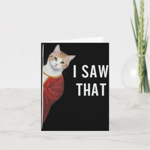 Jag såg den där konstiga Kitten Cute Cat jul Jesus Kort