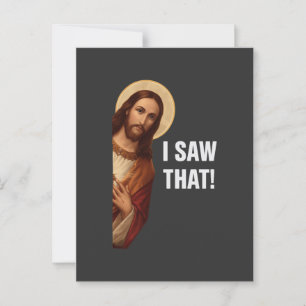 Jag Såg Den Jesus Meme Vykort