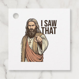 Jag Såg Den Religiösa Pekande Vintage Gravyr Tröja Gåvor Etiketter