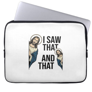 Jag Såg Den Roliga Jesus Titta Vintage T-Shirt Des Laptop Fodral