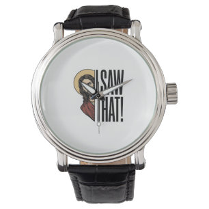 Jag Såg Den Roliga Religiösa Titten Grafisk Design Armbandsur