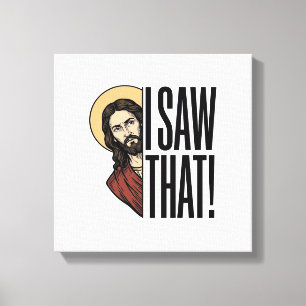 Jag Såg Den Roliga Religiösa Titten Grafisk Design Canvastryck