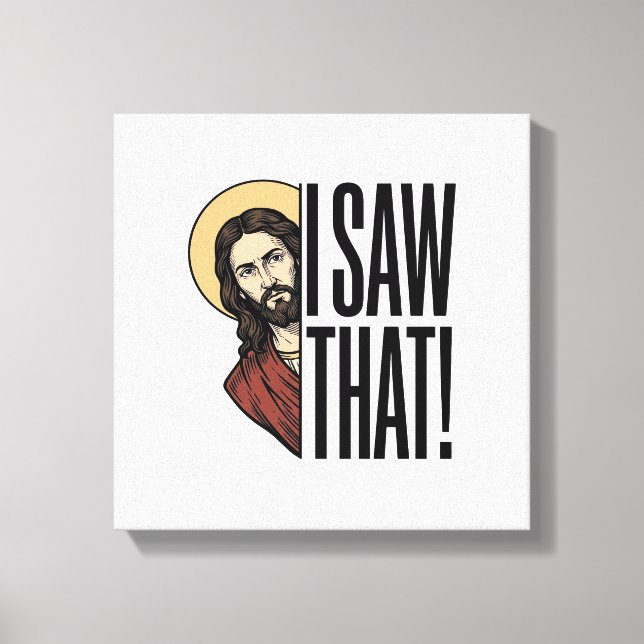 Jag Såg Den Roliga Religiösa Titten Grafisk Design Canvastryck (Framsida)