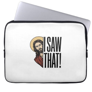Jag Såg Den Roliga Religiösa Titten Grafisk Design Laptop Fodral