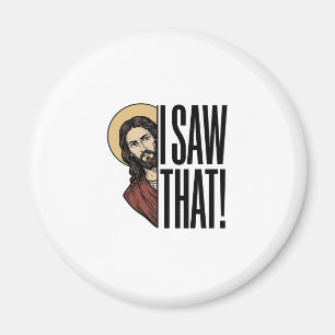 Jag Såg Den Roliga Religiösa Titten Grafisk Design Magnet