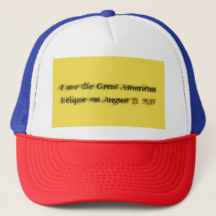 Jag såg den Underbara amerikanska Eclipsen den 21 Truckerkeps