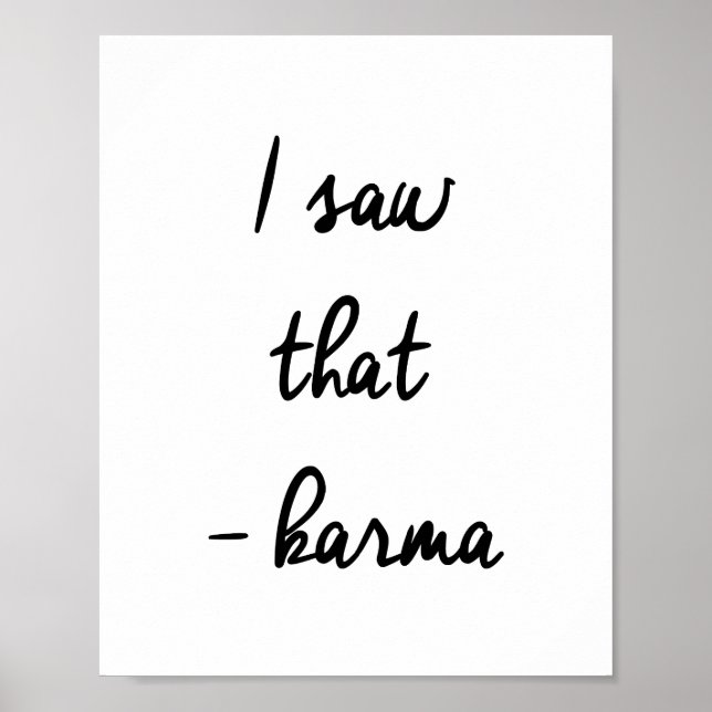 Jag såg det där...Karma Poster (Framsidan)
