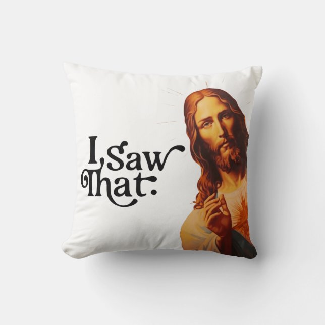 Jag Såg Det, Jesus Konst, Jag Såg Den Jesus  Kudde (Framsida)