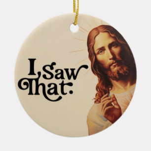 Jag Såg Det, Jesus Konst, Jag Såg Det Jesus Julgransprydnad Keramik