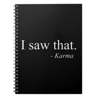 Jag såg det - Karma Anteckningsbok