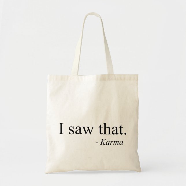 Jag såg det - Karma Tygkasse (Framsidan)