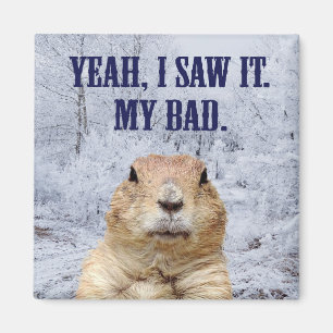 Jag såg det på Groundhog-dagen Magnet