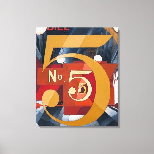 Jag såg Figur 5 i Guld | Charles Demuth | Canvastryck (Framsida)