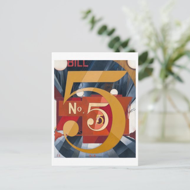 Jag såg Figur 5 i Guld | Charles Demuth | Vykort (Stående Fram)
