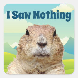 Jag såg ingenting på Groundhog-dagen Fyrkantigt Klistermärke