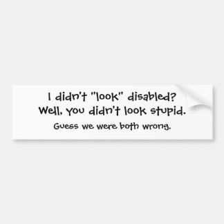Jag "såg inte" handikappade personer? bildekal