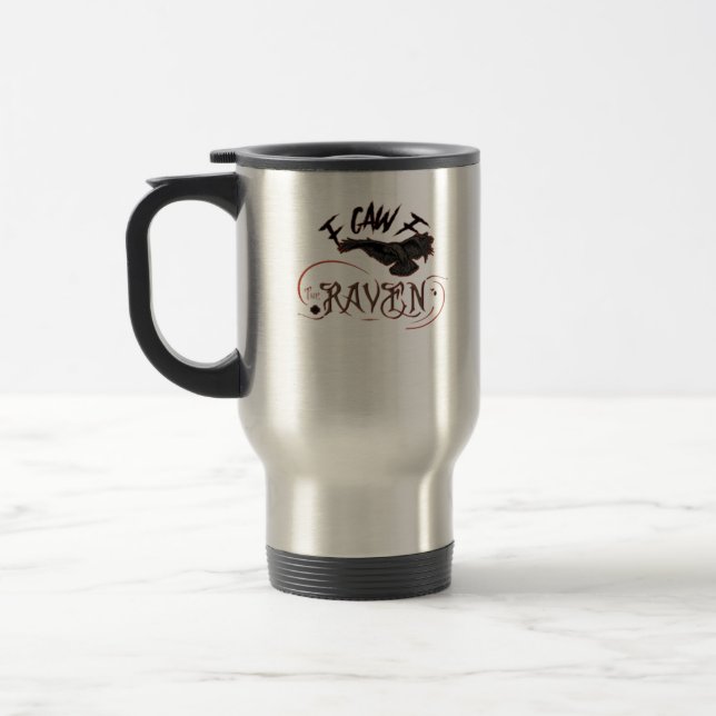Jag Såg Korpen Gotisk Konst Skräck Klassiker Retro Resemugg (Vänster)
