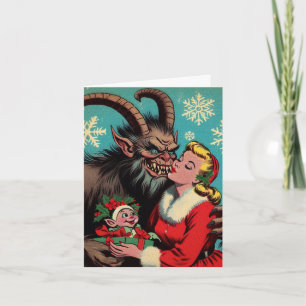 Jag såg Mamma Kissing Krampus Kort