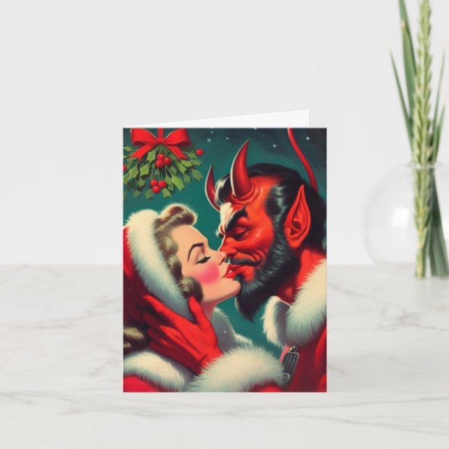 Jag såg Mamma Kissing Satan Kort (Framsida)