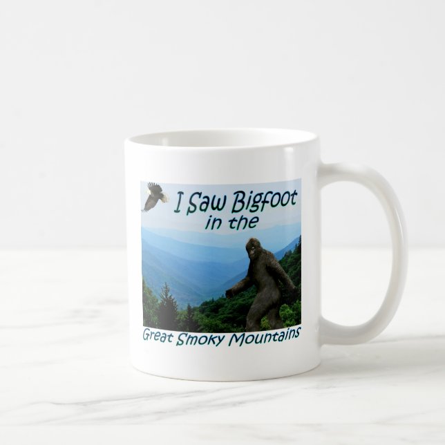 Jag sågar Bigfoot. Underbar rökig Mtns kaffemugg (Höger)