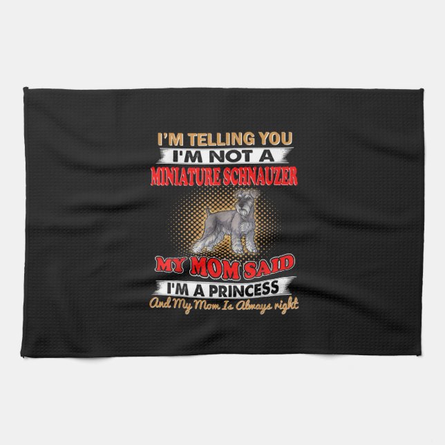 Jag säger att du inte är en miniatyr. kökshandduk (Horisontell)