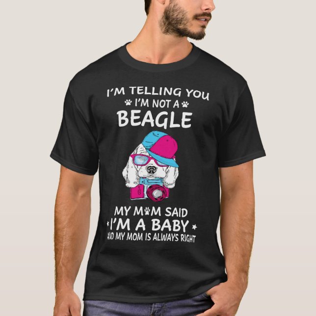 Jag säger att jag inte är en beagle t shirt (Framsida)