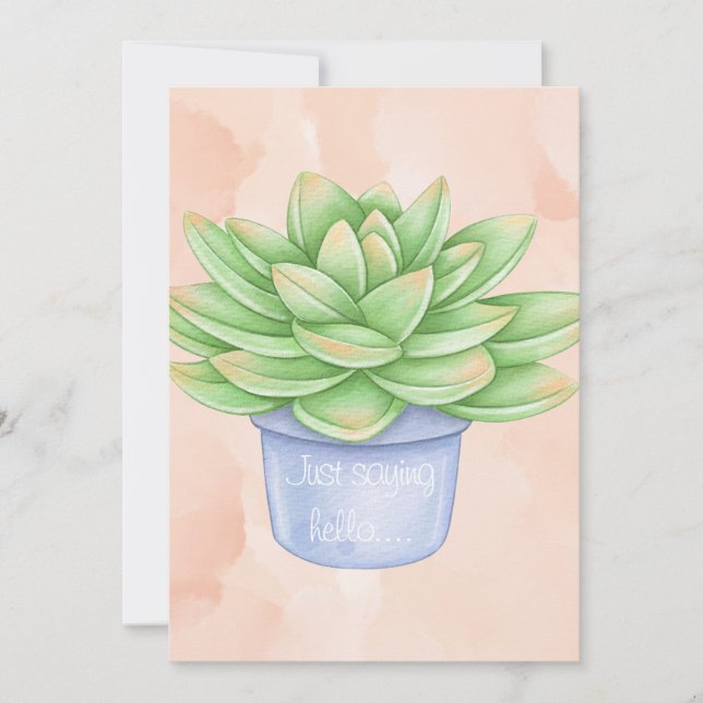 Jag säger bara hej...notkort inbjudningar (Framsida)