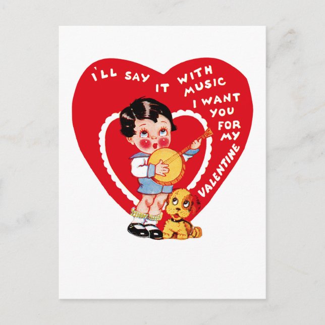 Jag säger det med musik helg vykort (Framsida)