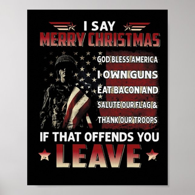 Jag säger God jul Välsigna dig Amerika att jag äge Poster (Framsidan)