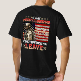 Jag säger God jul Välsigna dig Amerika T Shirt