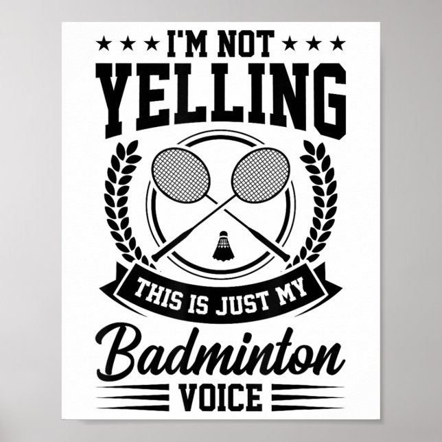 Jag säger inte att det här är bara min badminton V Poster (Framsidan)