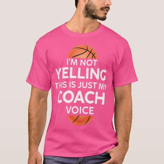 Jag säger inte att det här är min baskettränare V T Shirt (Framsida)