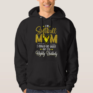 Jag säger inte att det här är min softball Mamma V Hoodie