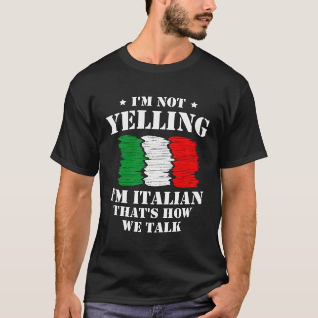 Jag säger inte att jag är italienare. t shirt (Framsida)