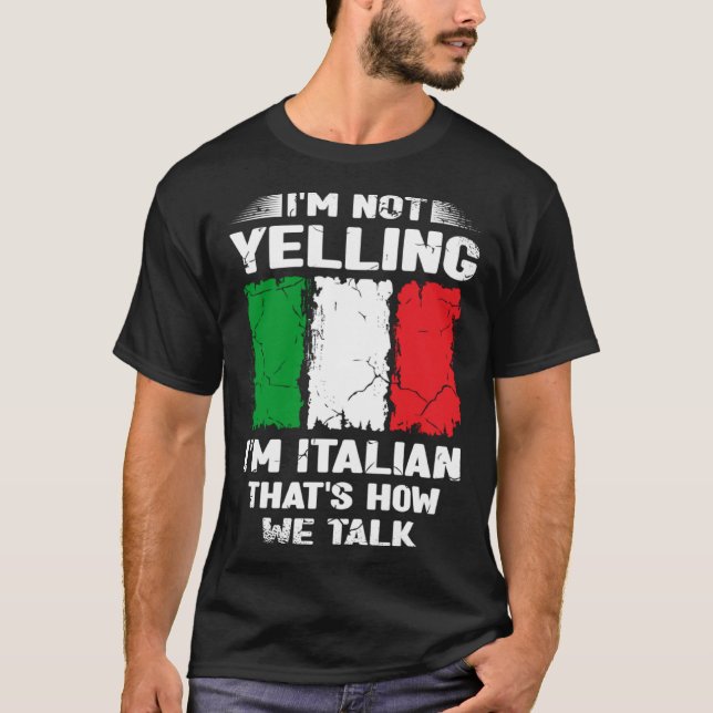 Jag säger inte att jag är italienare. t shirt (Framsida)