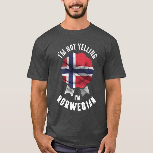 Jag säger inte att jag är norsk t shirt (Framsida)