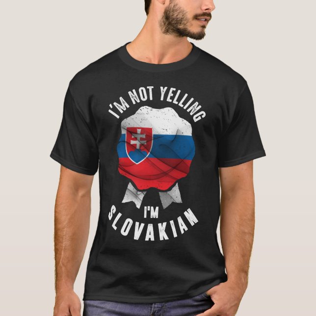 Jag säger inte att jag är slovakisk t shirt (Framsida)