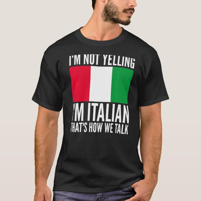 Jag säger inte att jag är Superskoj i italienska I T Shirt (Framsida)