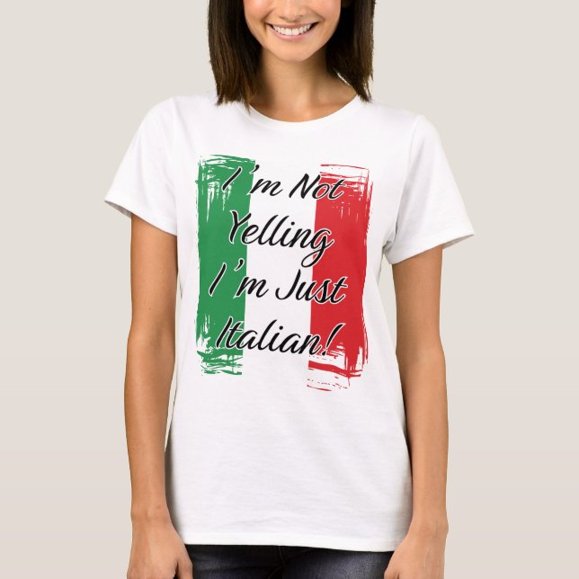 Jag säger inte att jag bara är italiensk - italien t shirt (Framsida)