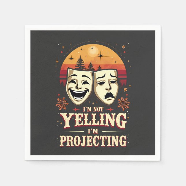 Jag säger inte att jag projicerar Retro-teater Pappersservett (Framsidan)