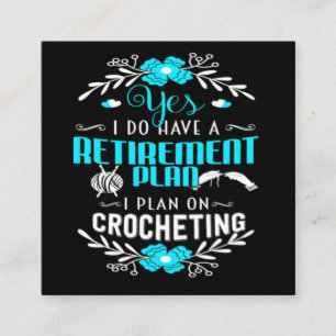 Jag säger ja med Crocheting Fyrkantigt Visitkort
