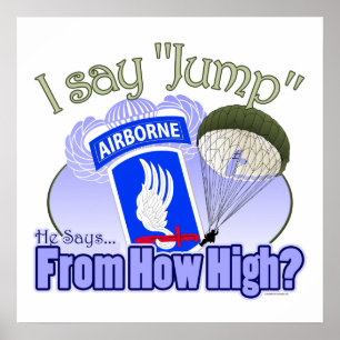 Jag säger jump [173:e flygburen] poster