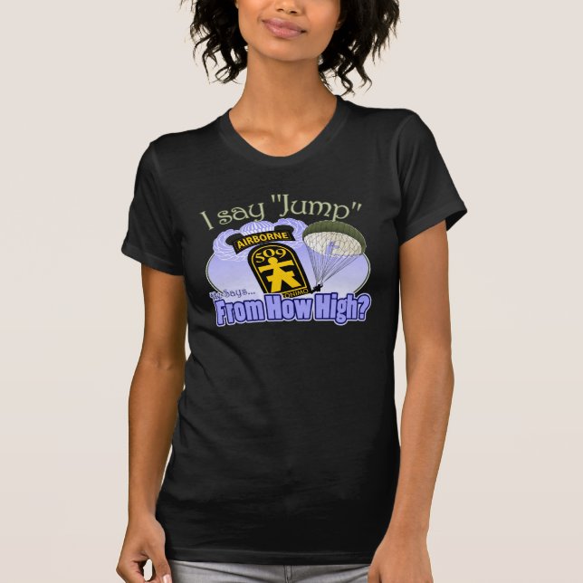 Jag säger jump [509:e PIR] T-shirt (Framsida)