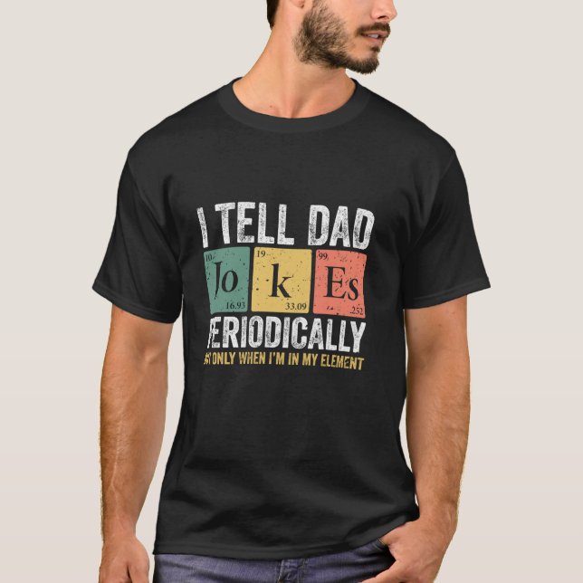 Jag säger Pappa skämt regelbundet, Pappa Son DDott T Shirt (Framsida)