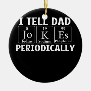 Jag säger till Pappa att skämta regelbundet Far pa Julgransprydnad Keramik