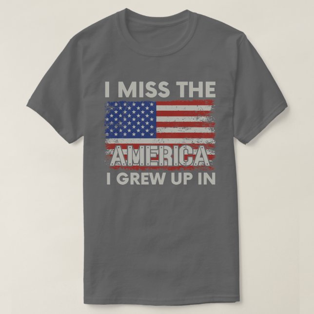 Jag saknar Amerika jag växte upp i amerikanska Fla T Shirt (Design framsida)