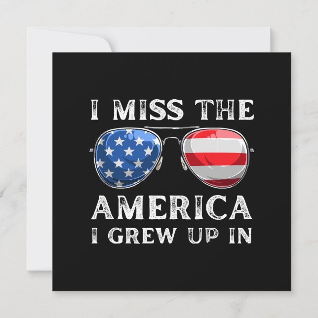 jag saknar Amerika som jag växte upp i Inbjudningar (Baksida)