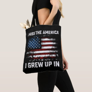 Jag saknar Amerika som jag växte upp i USA amerika Tygkasse