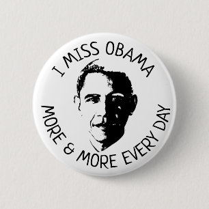Jag saknar Barack Obama Button Knapp