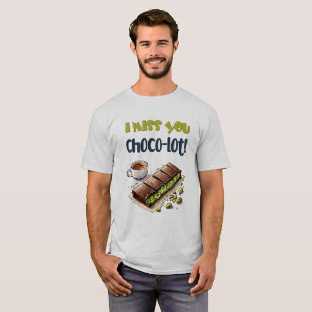 Jag saknar Choco-lot! - Chocolate Kunafa Ordlek T Shirt (Hel framsida)